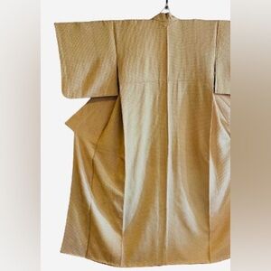 All shibori Japanese Kimono/yellow red